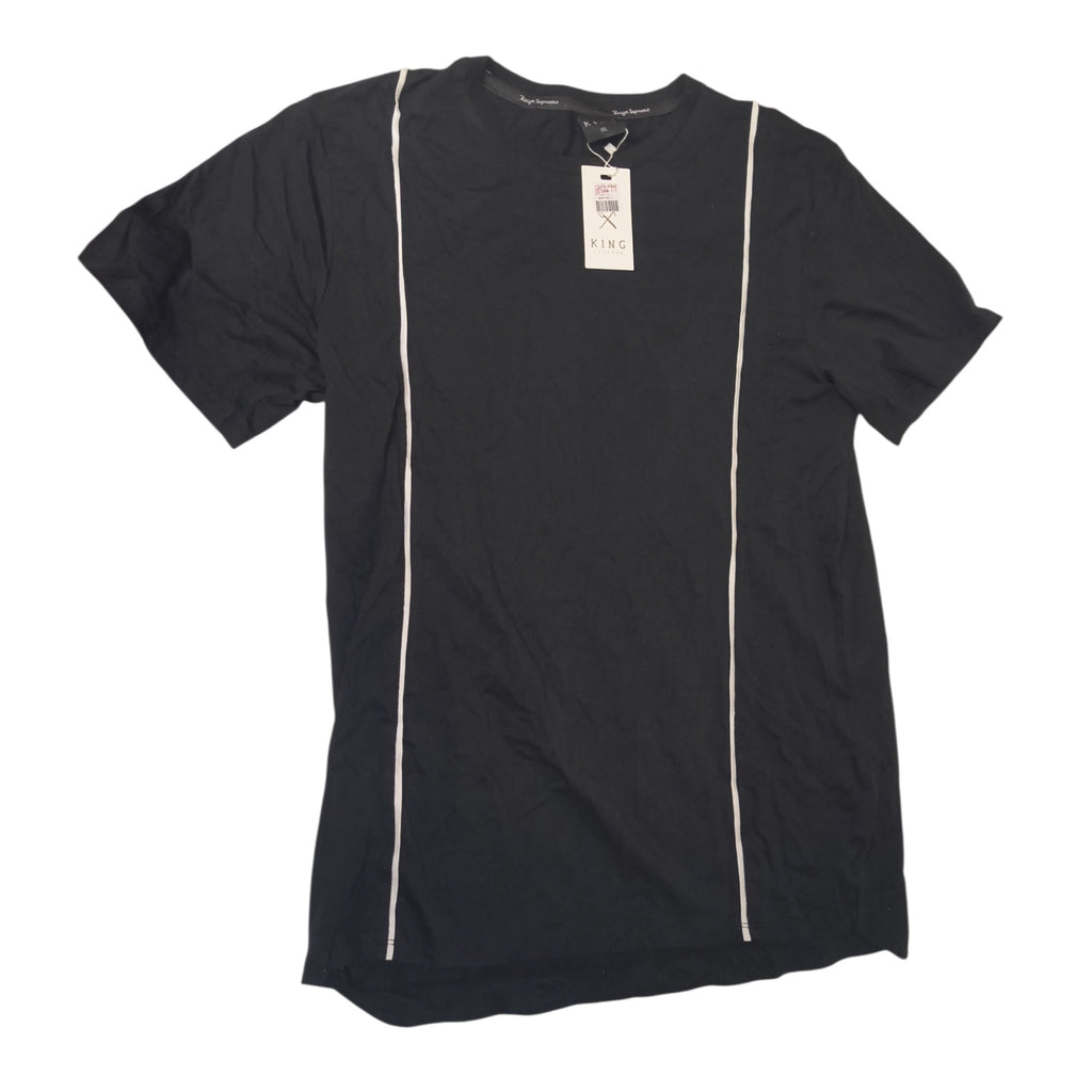King Apparel Reign Supreme Piped Streetwear Tee - Black / XXL (NWT)