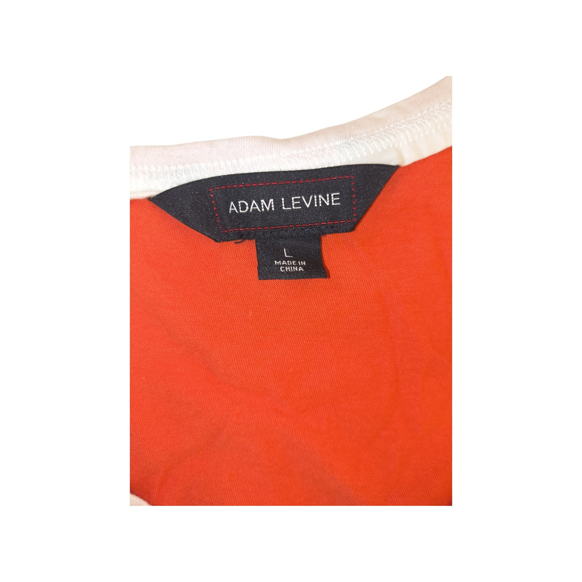 Adam Levine Collection Retro Contrast Trim Athletic Tank Top - Orange / Large