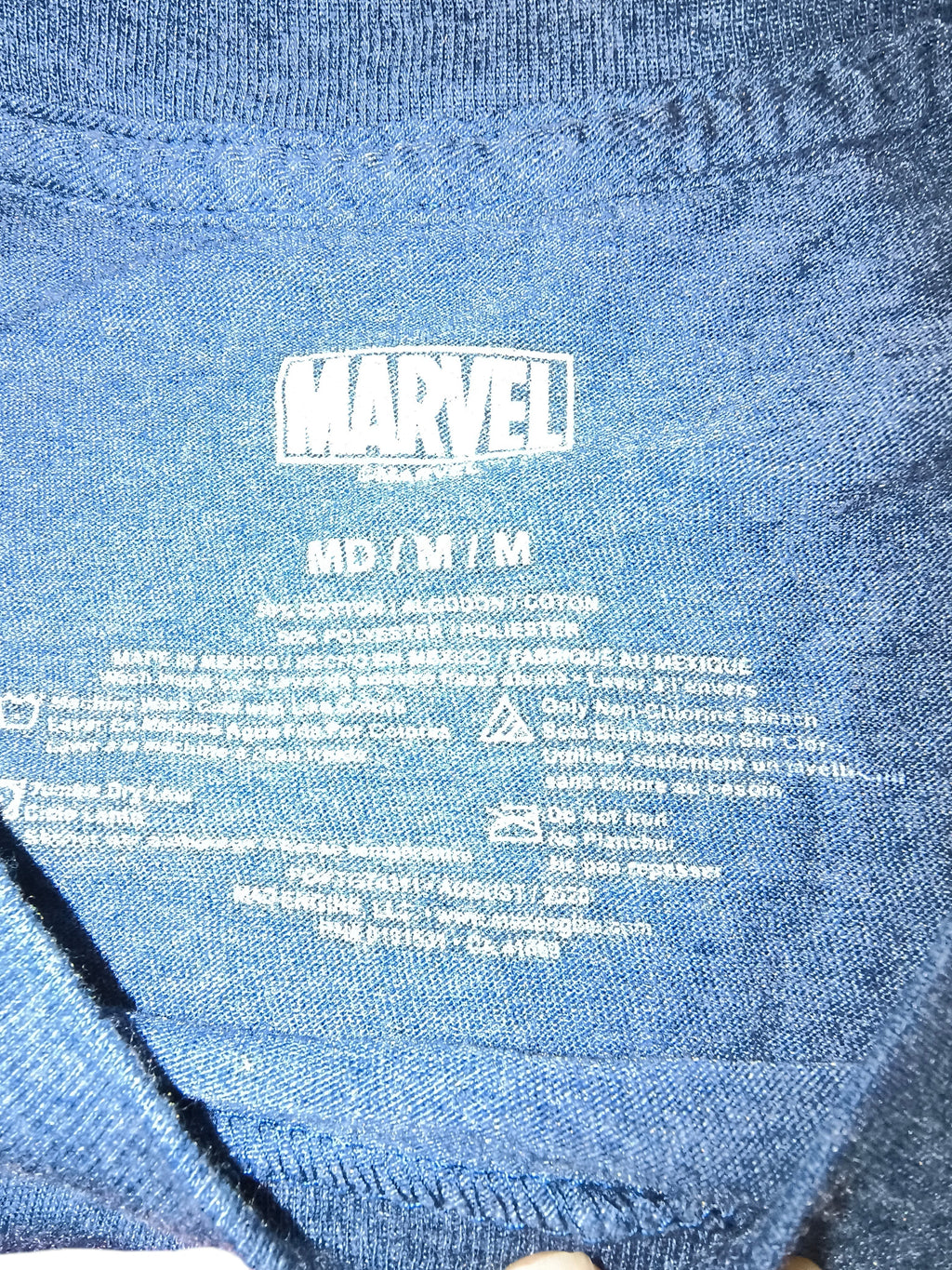 Awsum Thrift Captain America Tee blue cotton blend Marvel t-shirt size medium interior neck label