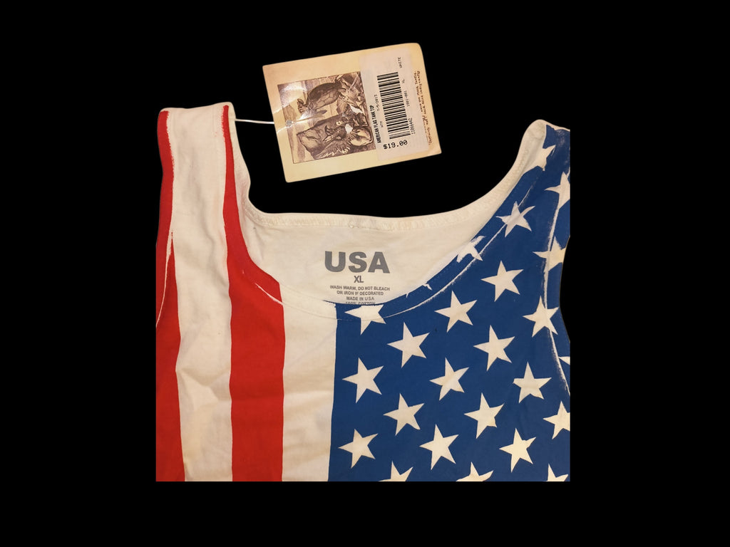 Rowdy Gentleman Men's XL American Flag Fourth of July Patriotic Tank Top (NWT)