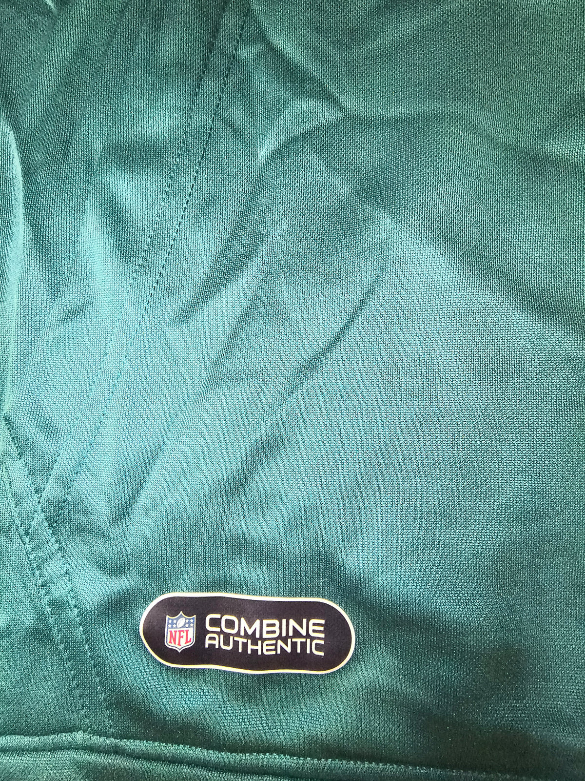 Awsum Thrift Philadelphia Eagles New Era tech fleece hoodie with Combine Authentic patch in midnight green