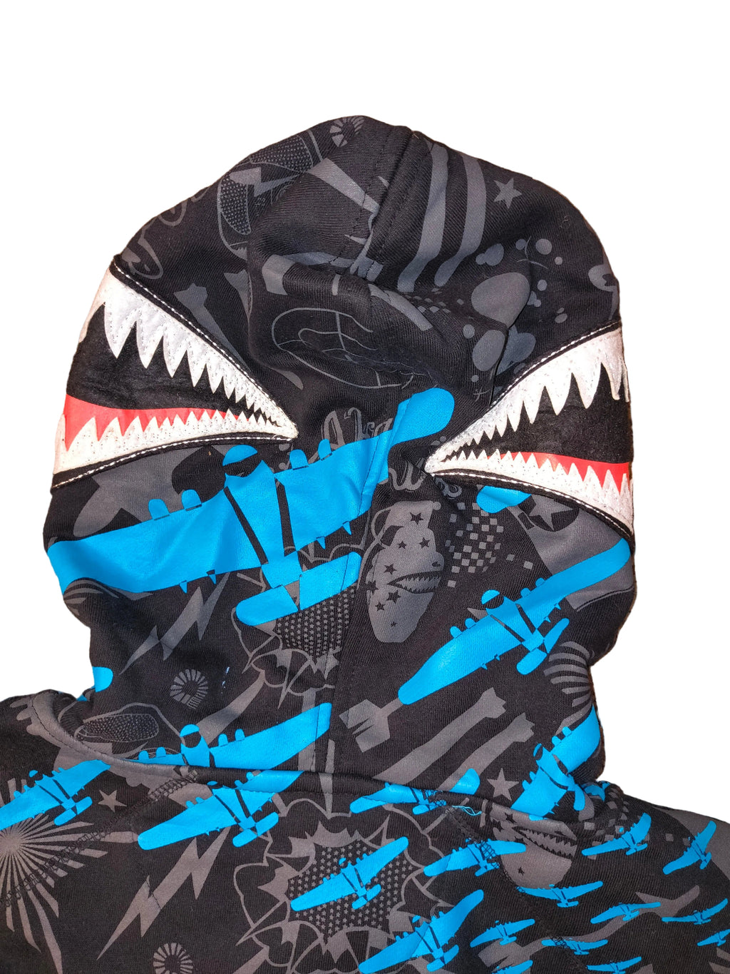 Vintage Y2K Akademiks Jeanius Warfare Shark Full-Zip Hoodie - Men's 3XL (EUC)