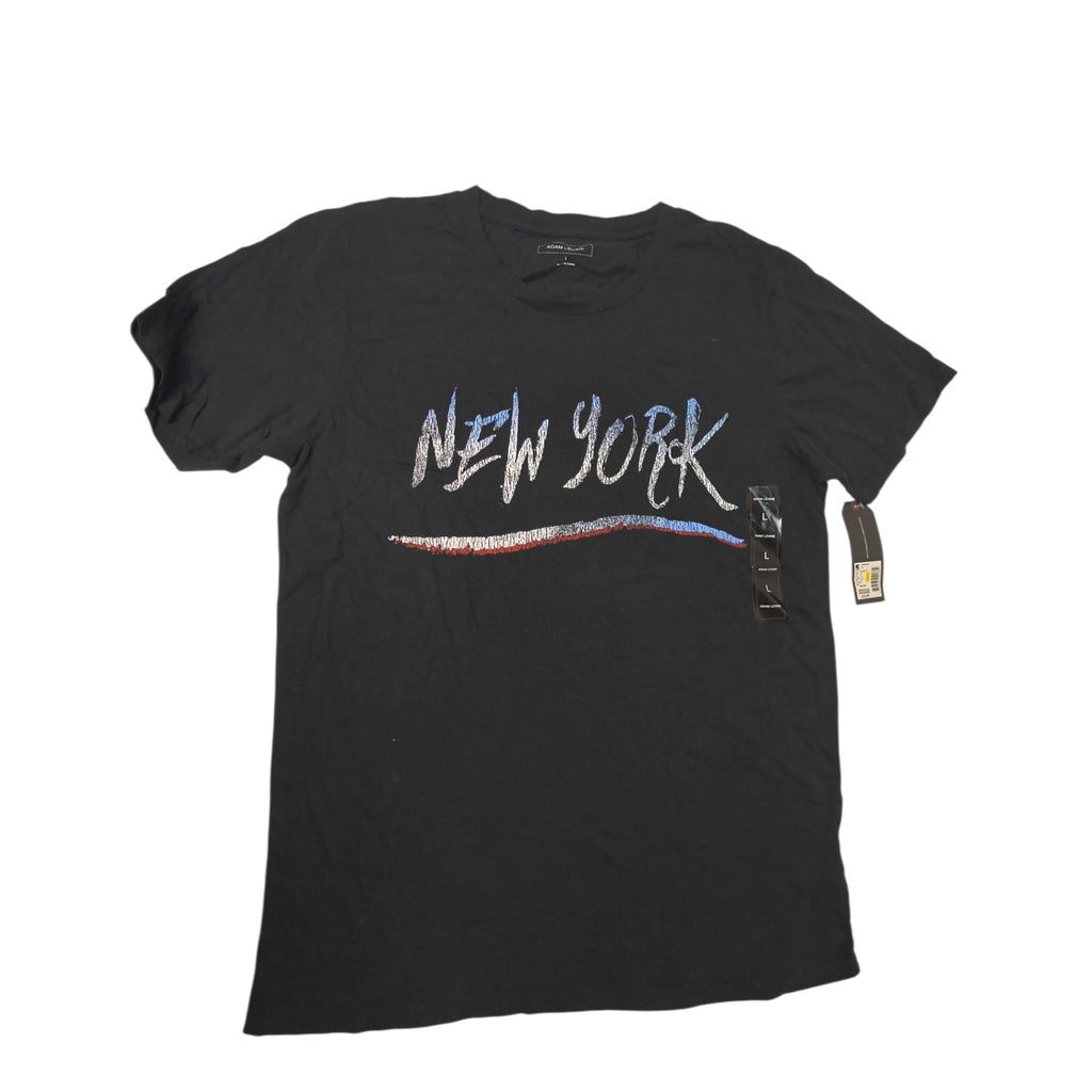 Adam Levine Collection New York City Chalk Script Graphic Tee - Black / Large (NWT)