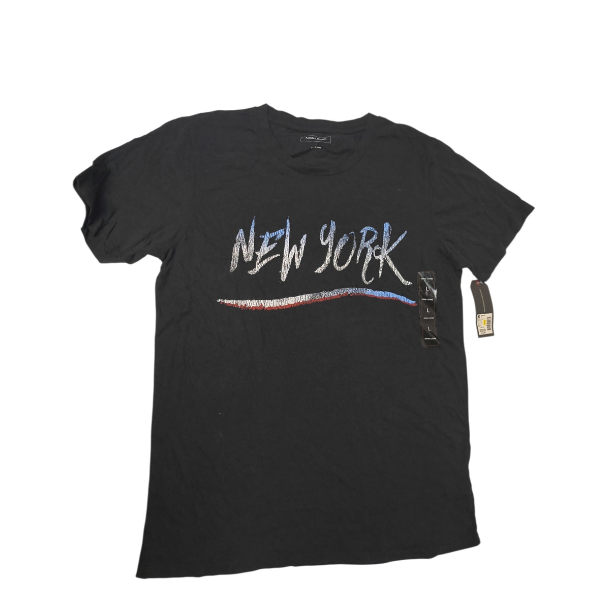 Adam Levine Collection New York City Chalk Script Graphic Tee - Black / Large (NWT)