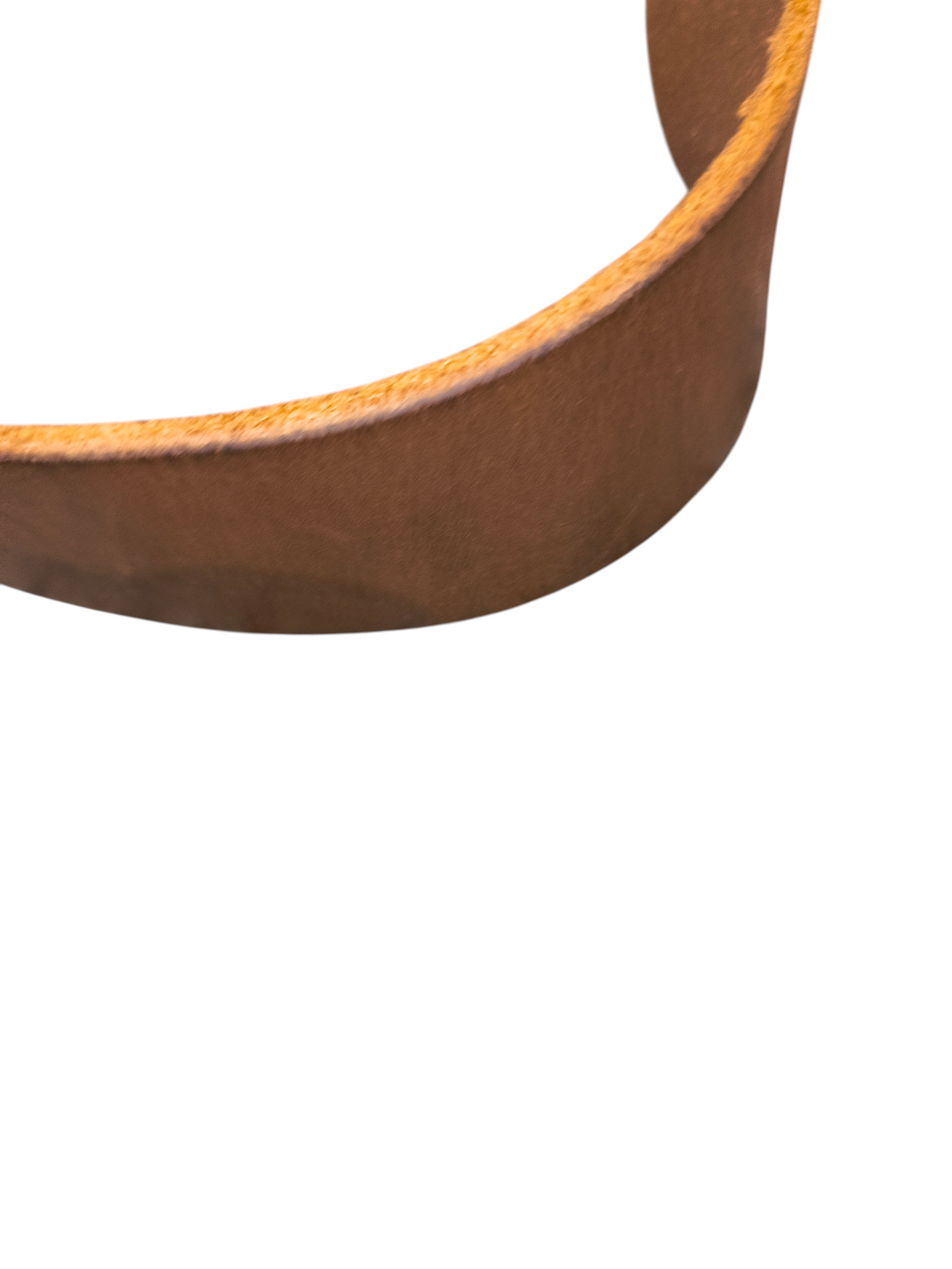 Awsum Thrift vintage Eddie Bauer dark brown Italian leather belt strap with authentic patina and edge wear