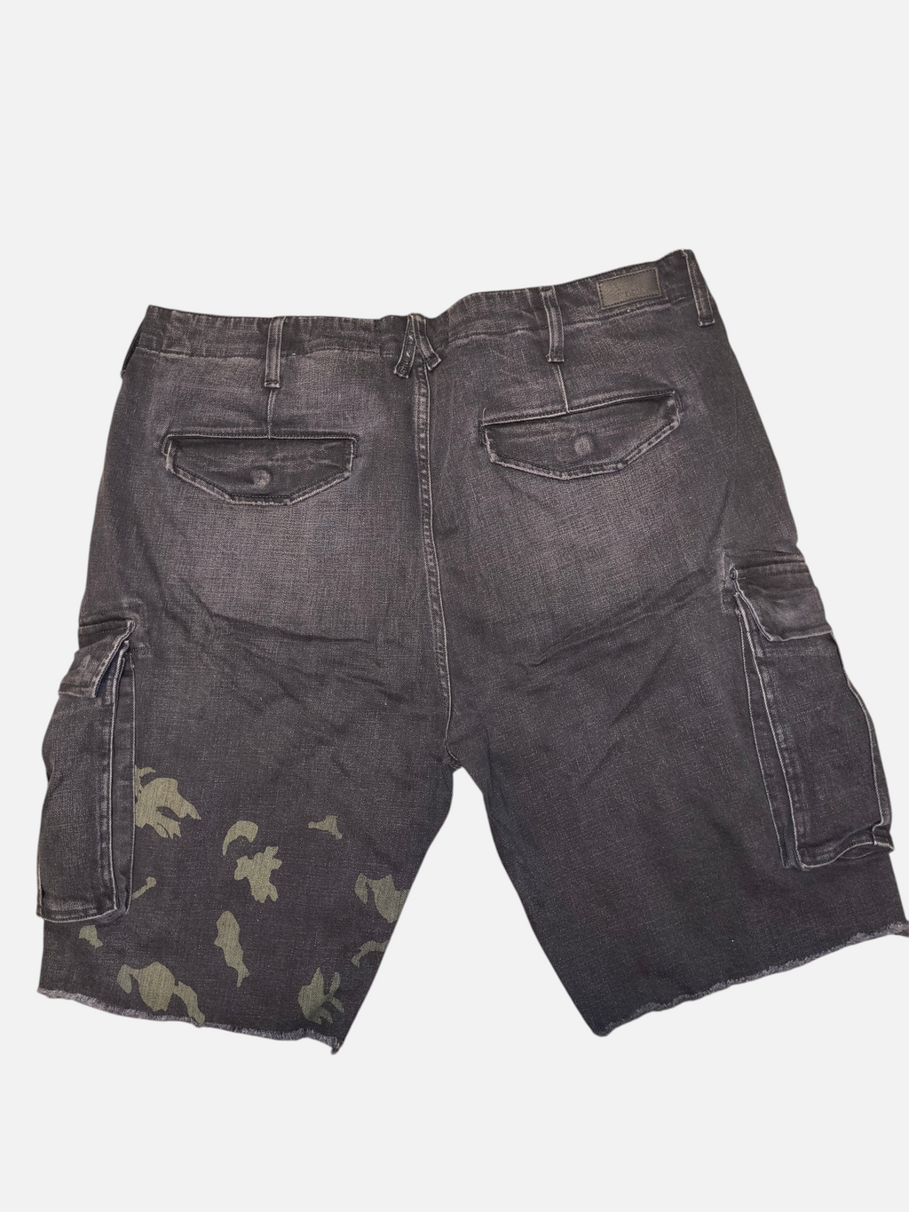Hudson Blinder Camo Panel Raw Hem Cargo Shorts - Men's Size 38 (GUC)