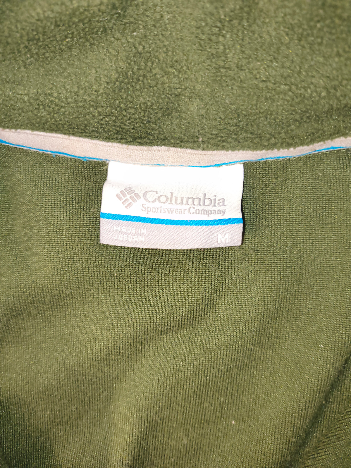 Columbia Men's Medium Olive Green Steens Mountain 1/4 Zip Fleece Pullover