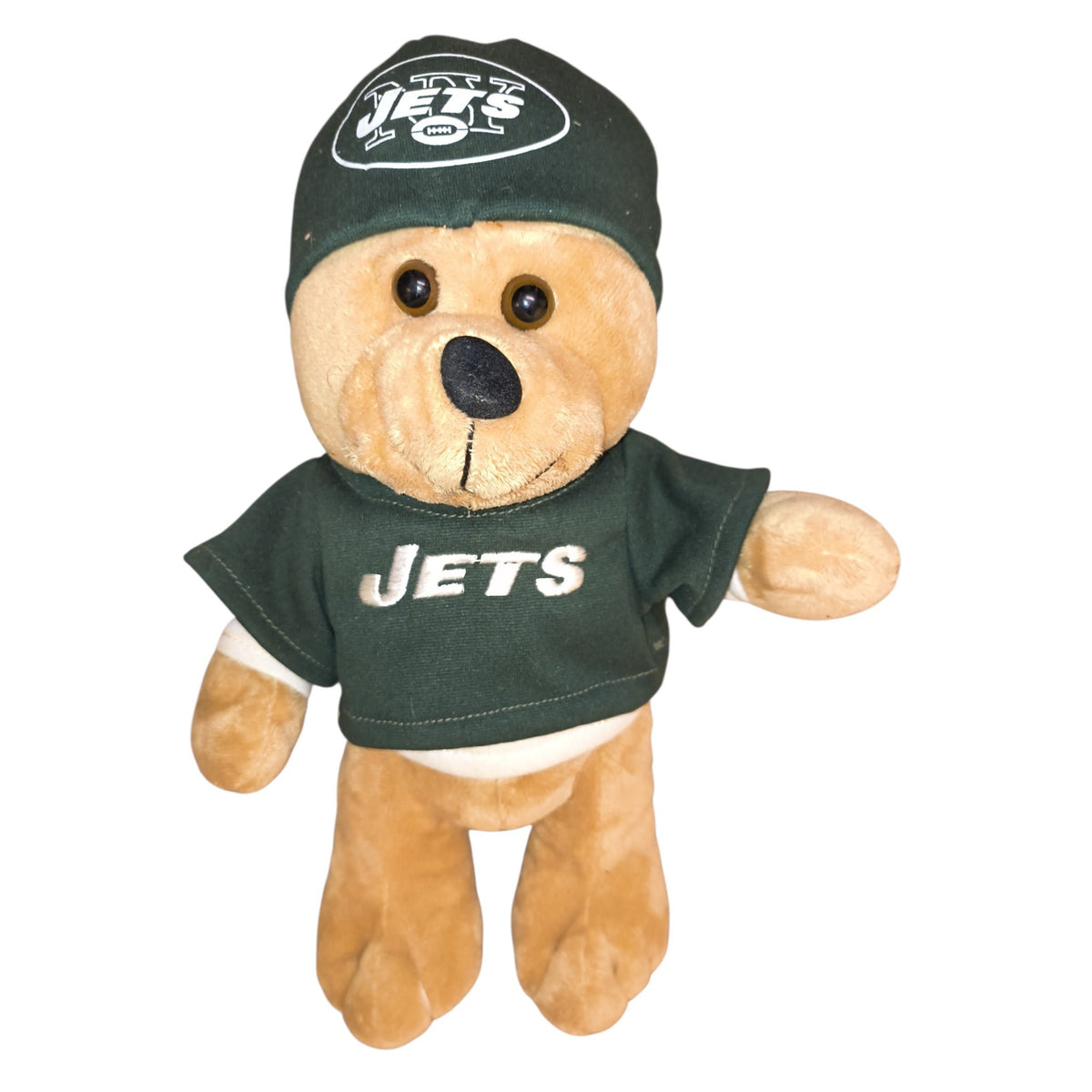 Vintage 90s NY Jets NFL Stuffed Animal Plush Bear - 12 Inch