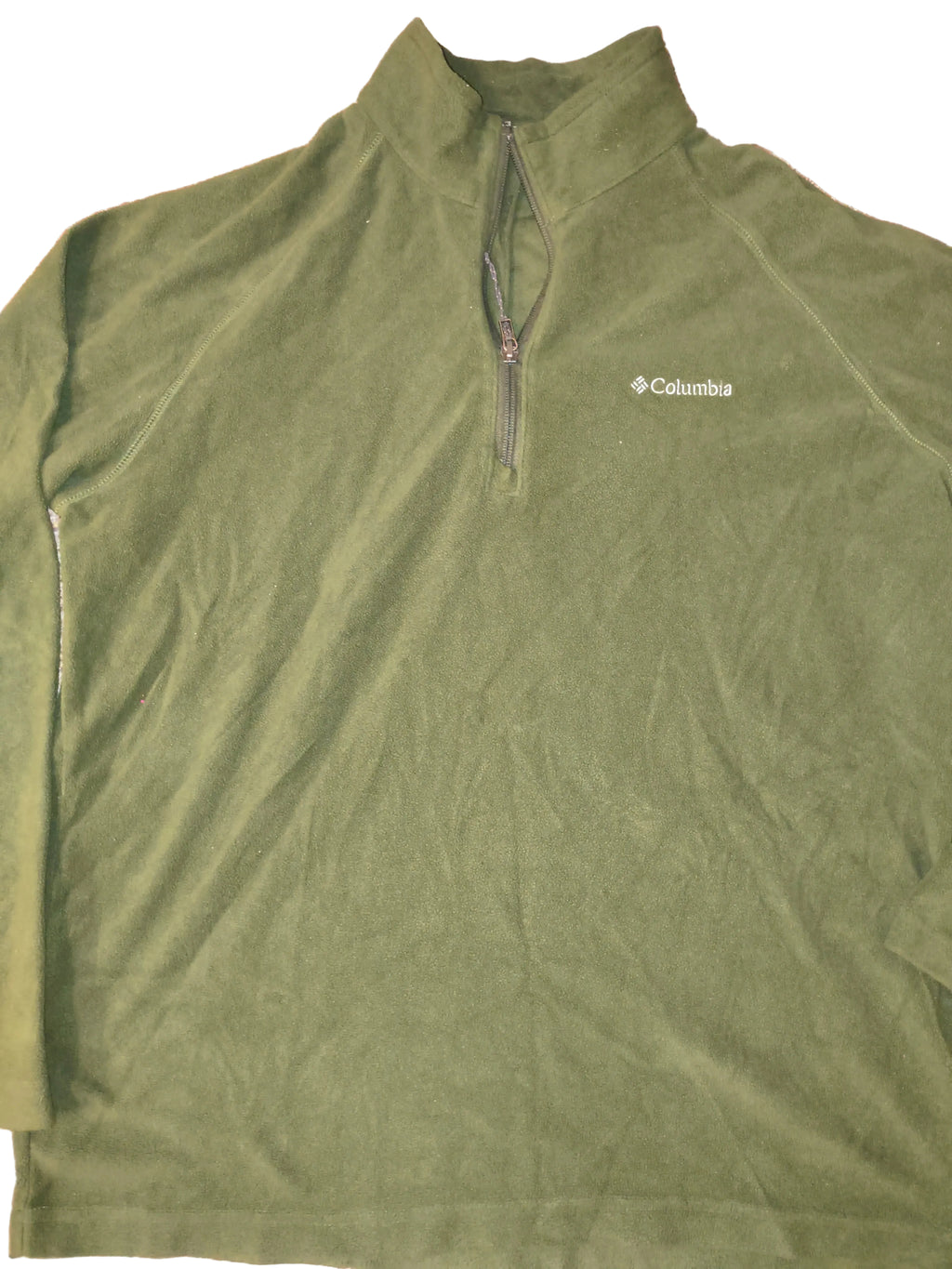 Columbia Men's Medium Olive Green Steens Mountain 1/4 Zip Fleece Pullover