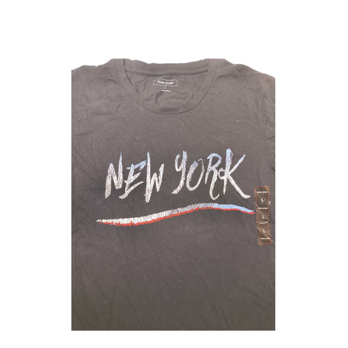 Adam Levine Collection New York City Chalk Script Graphic Tee - Black / Large (NWT)