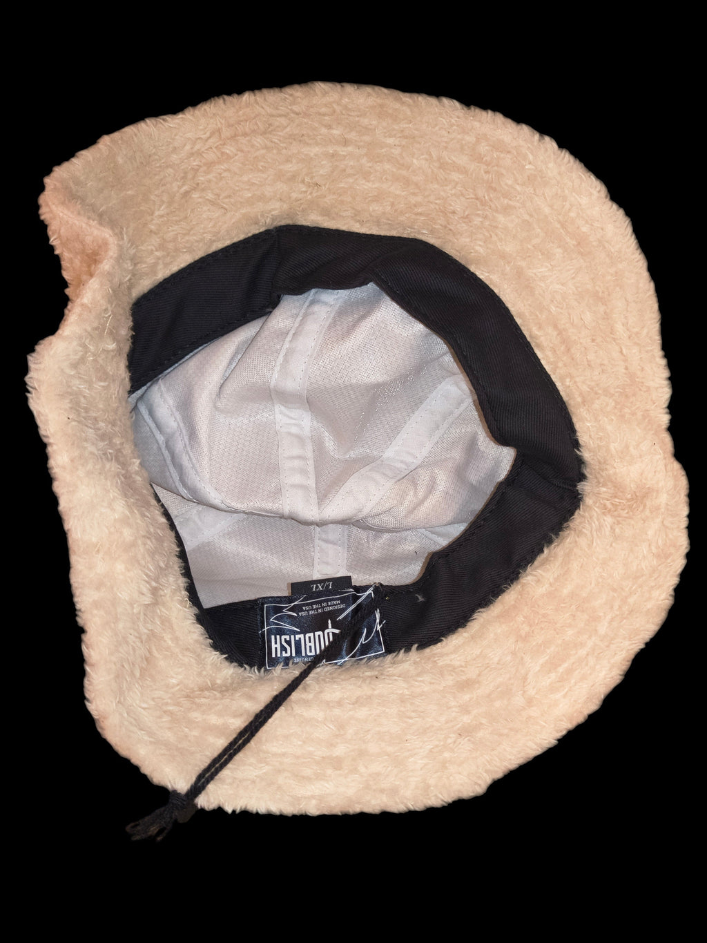 Publish Brand Dario Fleece Bucket Hat - Cream / Size L/XL (NWT)