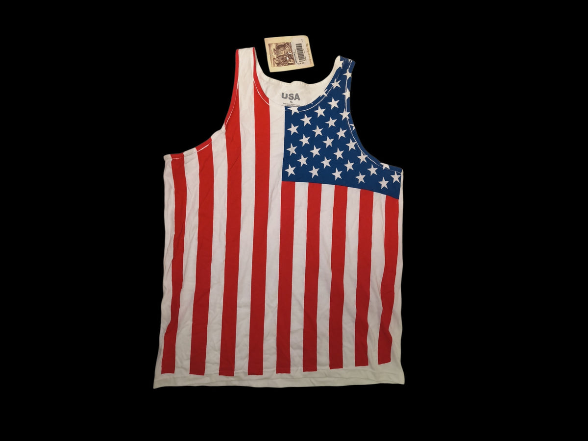 Rowdy Gentleman Men's XL American Flag Fourth of July Patriotic Tank Top (NWT)