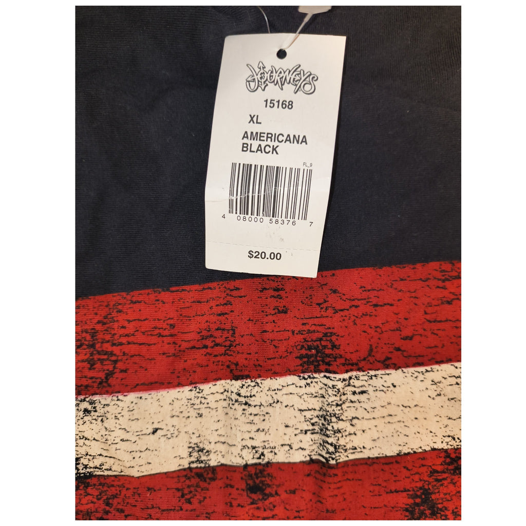 Five Crown Men's XL Americana Black American Flag Graphic Tee (NWT)