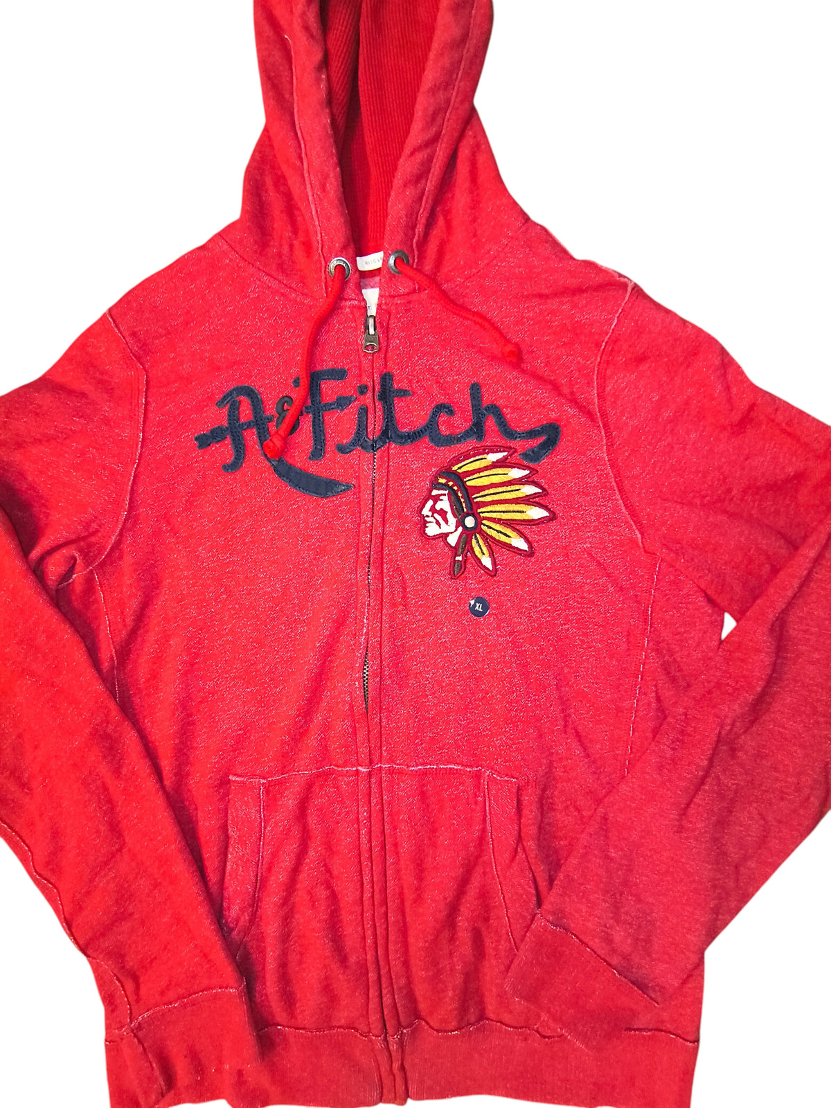 Vintage Y2K Abercrombie & Fitch Chief Patch Full-Zip Hoodie - Men's XL (NWT)