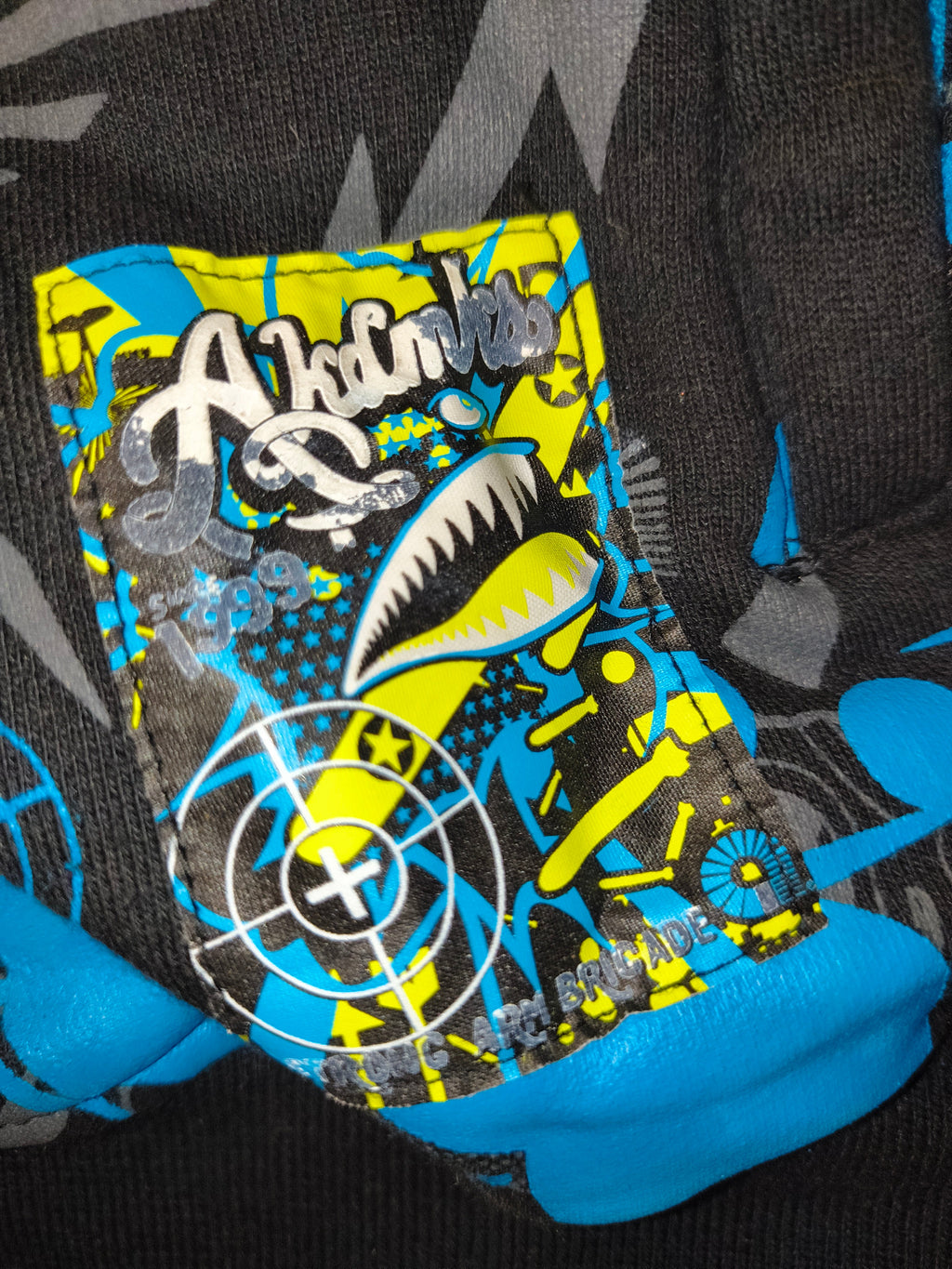 Vintage Y2K Akademiks Jeanius Warfare Shark Full-Zip Hoodie - Men's 3XL (EUC)