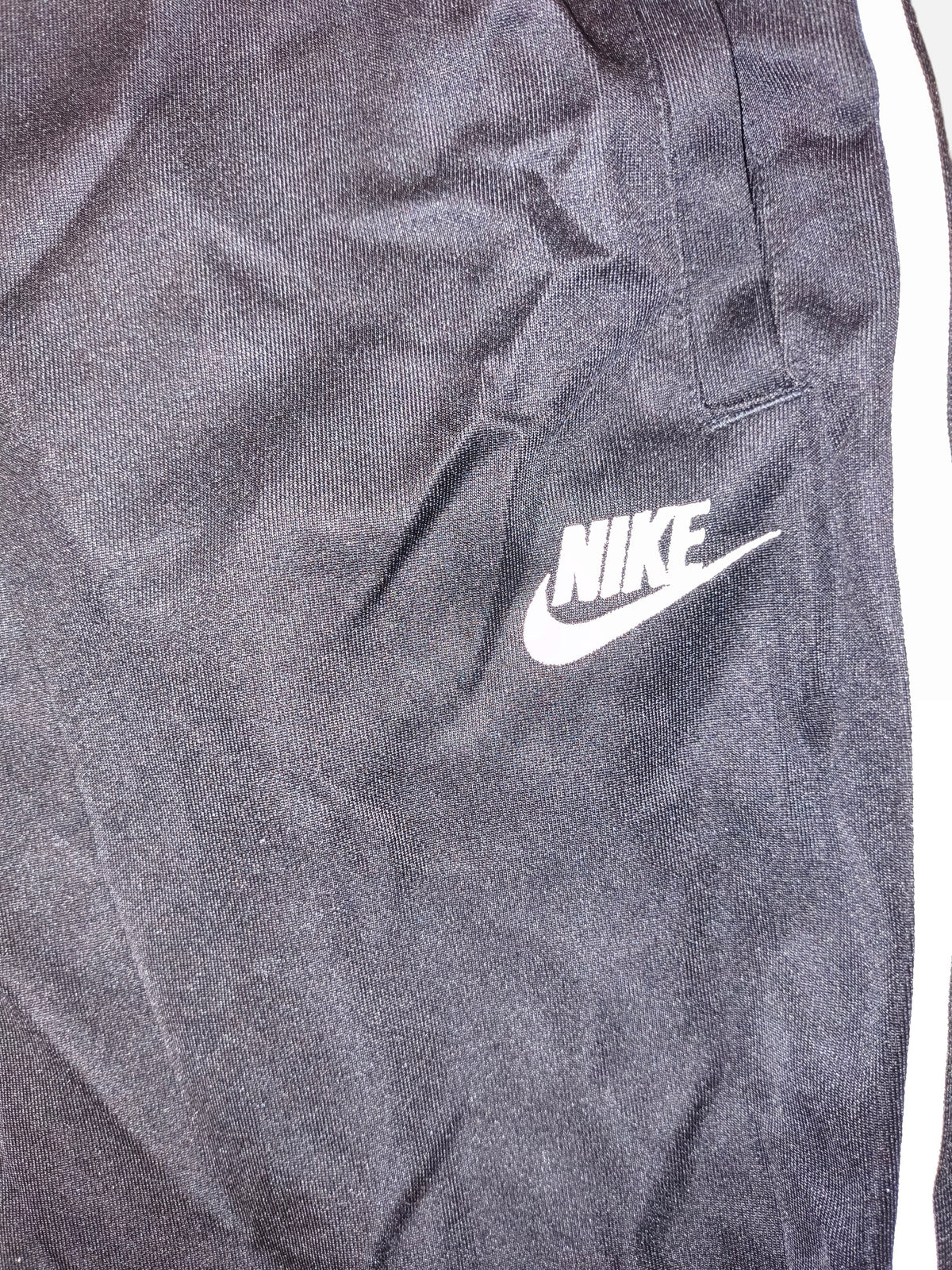 Awsum Thrift black Nike athletic pants with white logo detail