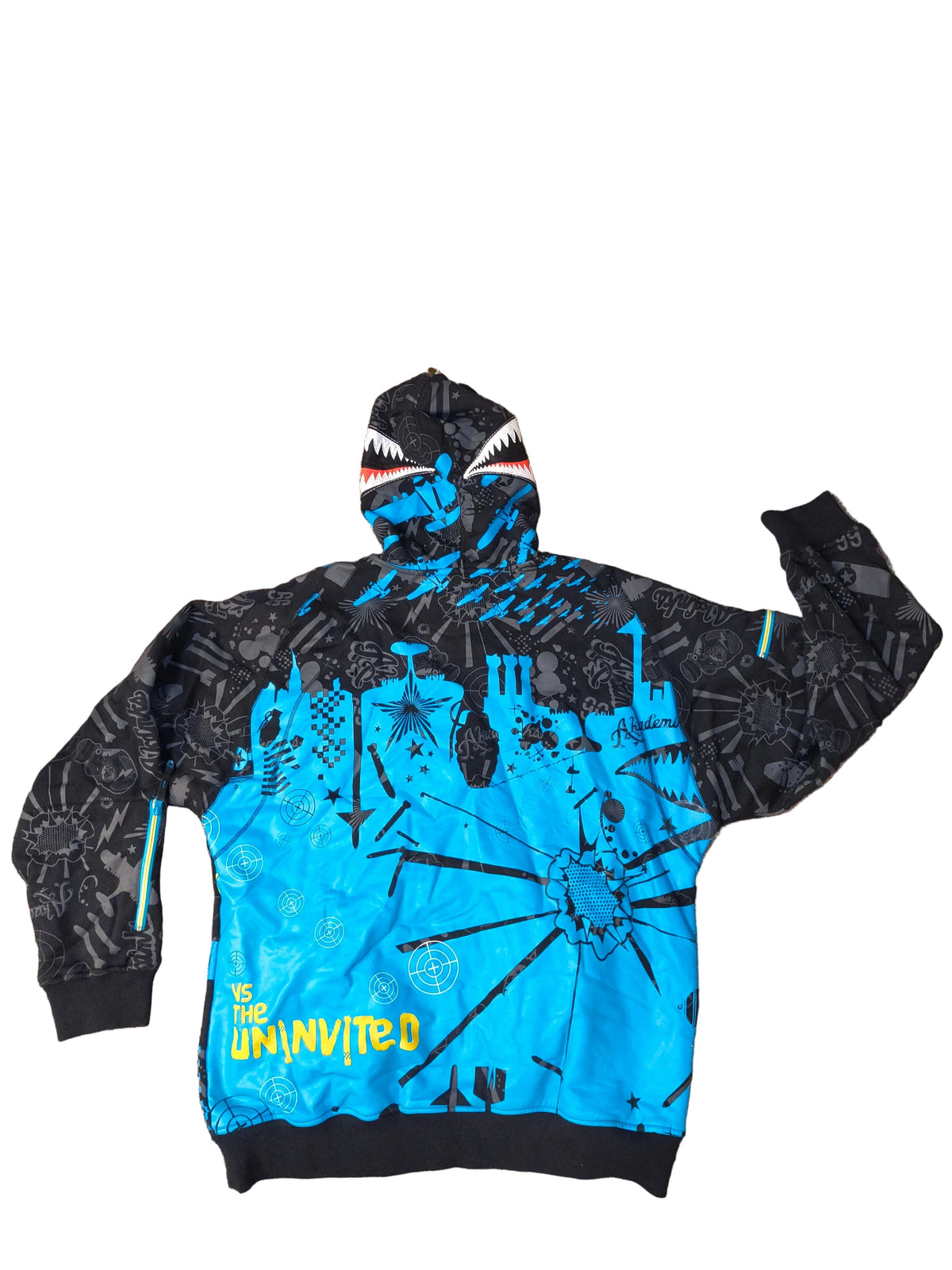 Vintage Y2K Akademiks Jeanius Warfare Shark Full-Zip Hoodie - Men's 3XL (EUC)