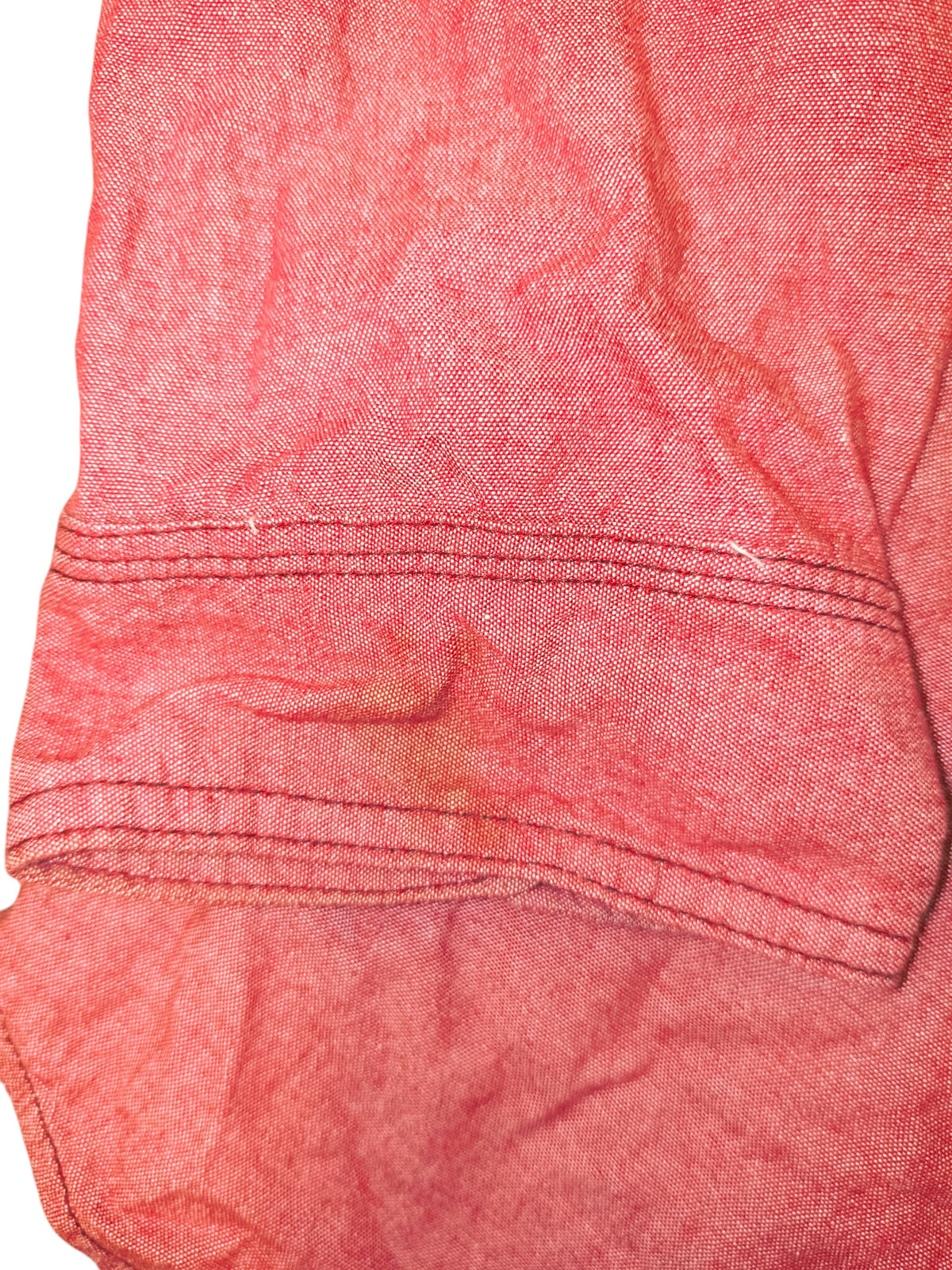 Aéropostale Solid Coral Red Chambray Long Sleeve Button-Down Shirt - Men's XL (GUC/Flaw)