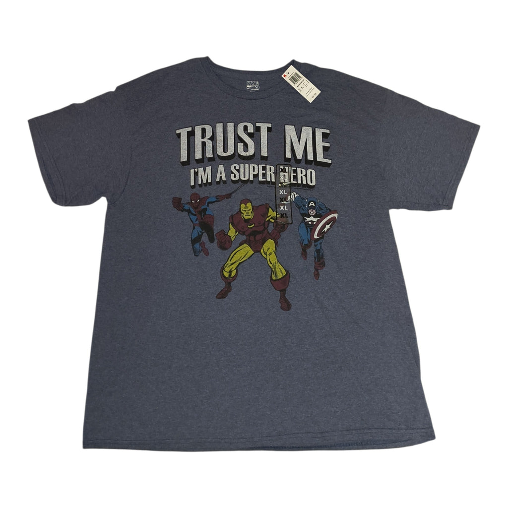 Marvel Comics Men's XL Trust Me I'm A Superhero Avengers Graphic Tee (NWT)