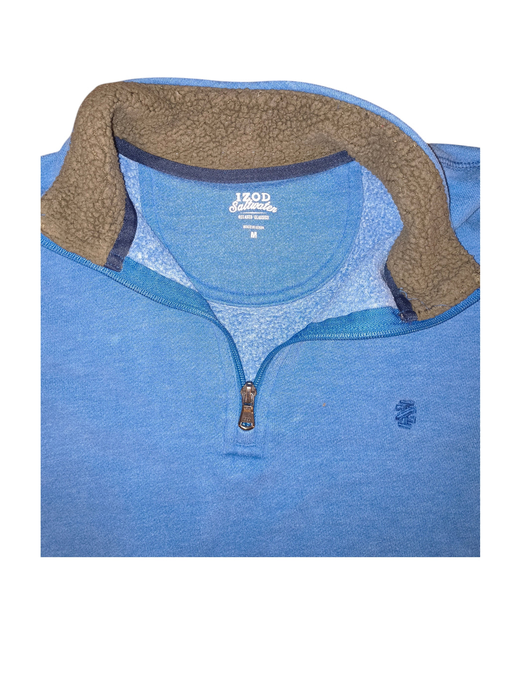 IZOD Men's M Saltwater Relaxed Classics 1/4 Zip Pullover