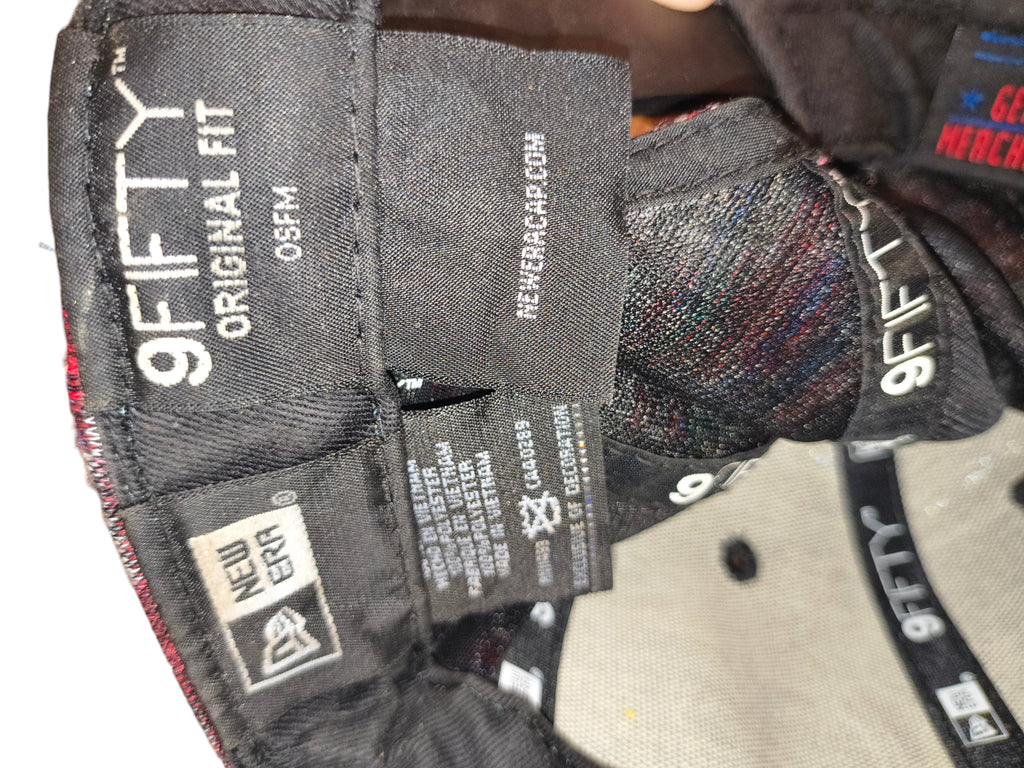 Awsum Thrift New Era 9FIFTY snapback interior label and branding details showing size and material tags