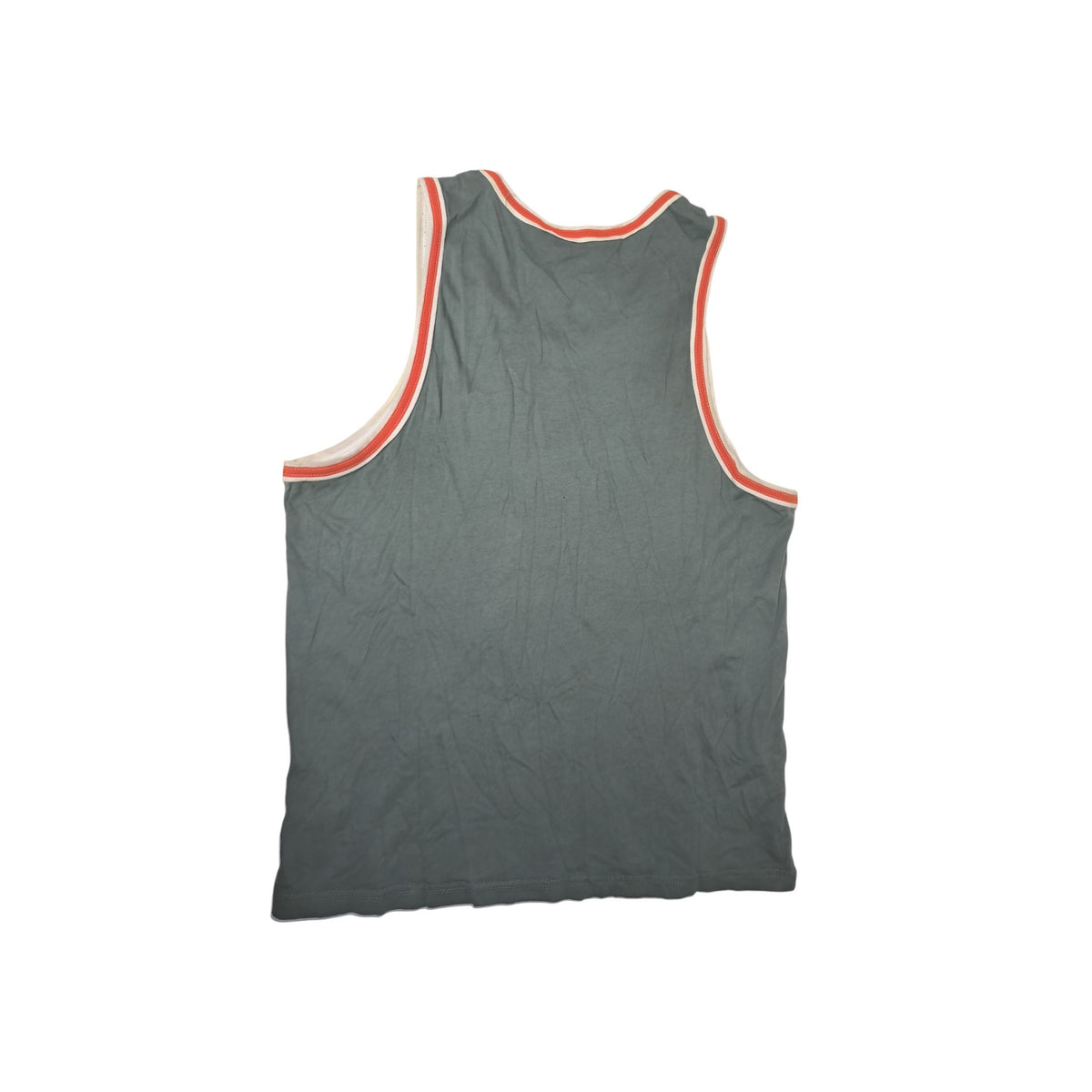 Adam Levine Collection Retro Contrast Ringer Athletic Tank Top - Sage Green / Large