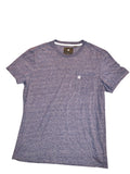 Awsum Thrift G-Star Raw navy blue heather cotton-poly crew neck t-shirt with chest pocket and logo badge