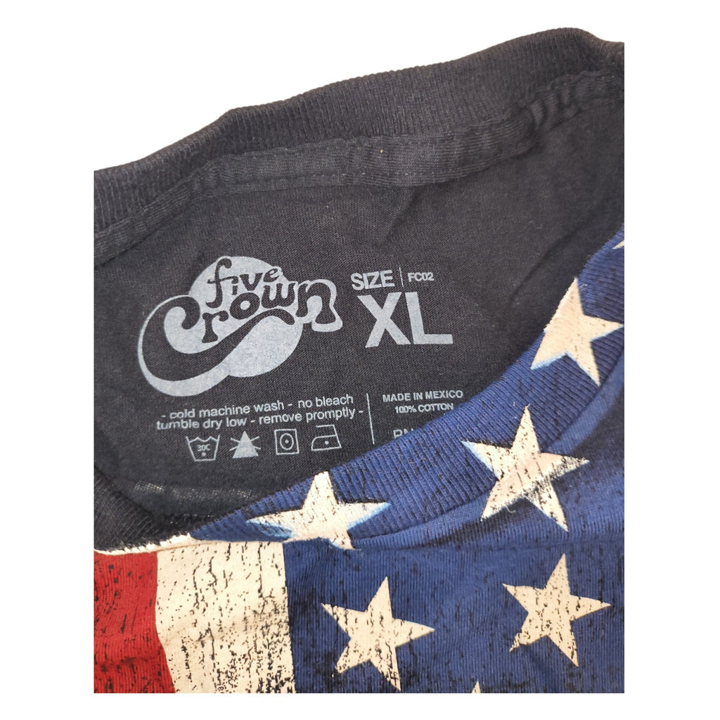 Five Crown Men's XL Americana Black American Flag Graphic Tee (NWT)