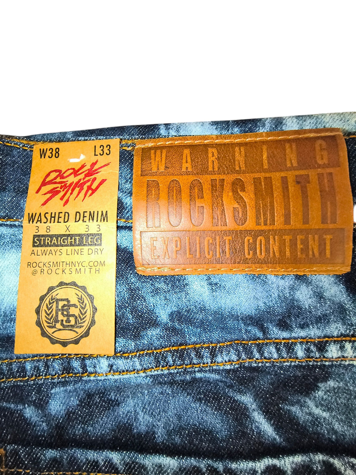 Rocksmith NYC Tie-Dye Bleached Straight Jeans - Men's 38x33 (NWT)