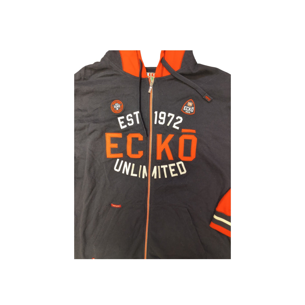 Ecko Unltd Men's 3XL EST 1972 Full Zip Colorblock Spell Out Hoodie