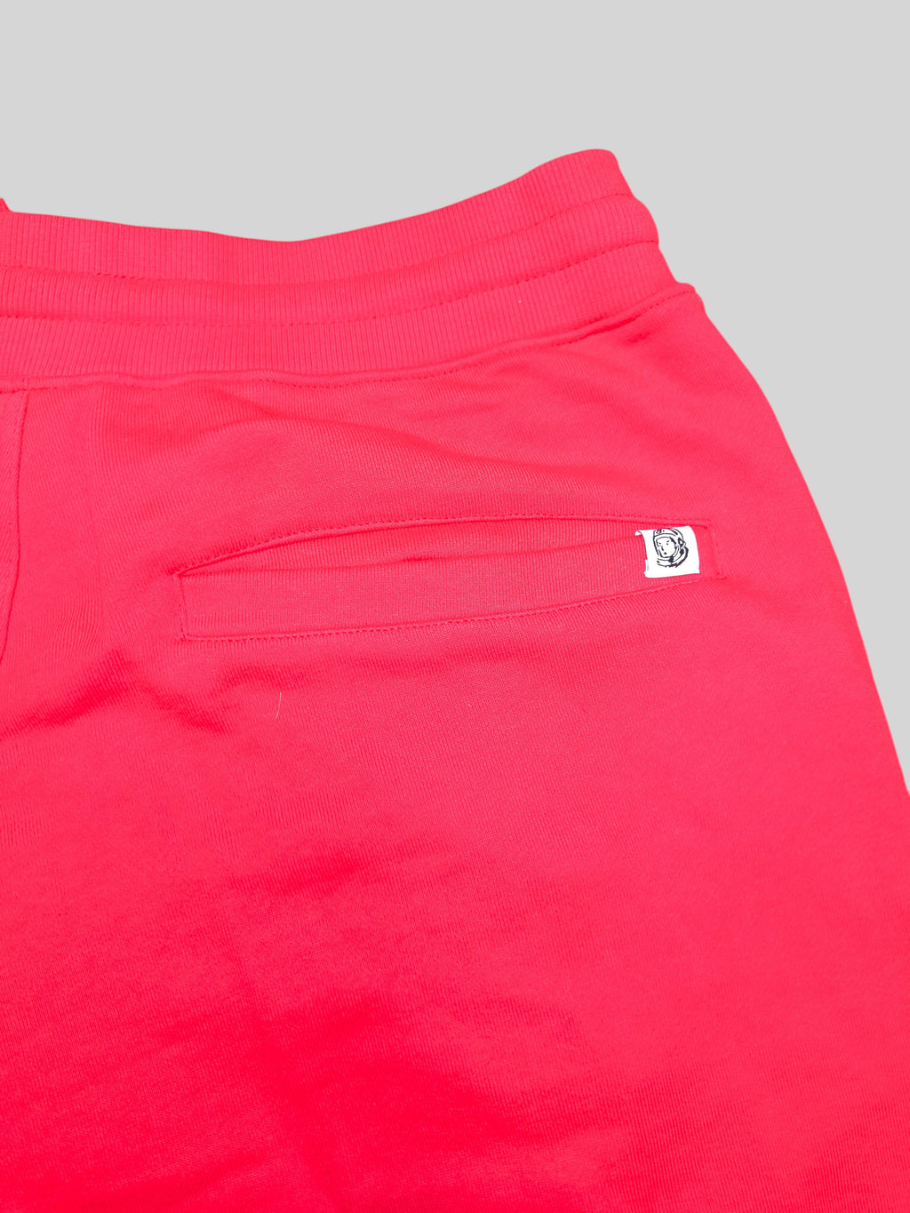 Awsum Thrift Billionaire boys club bright pink cotton sweat shorts with back pocket and logo tab