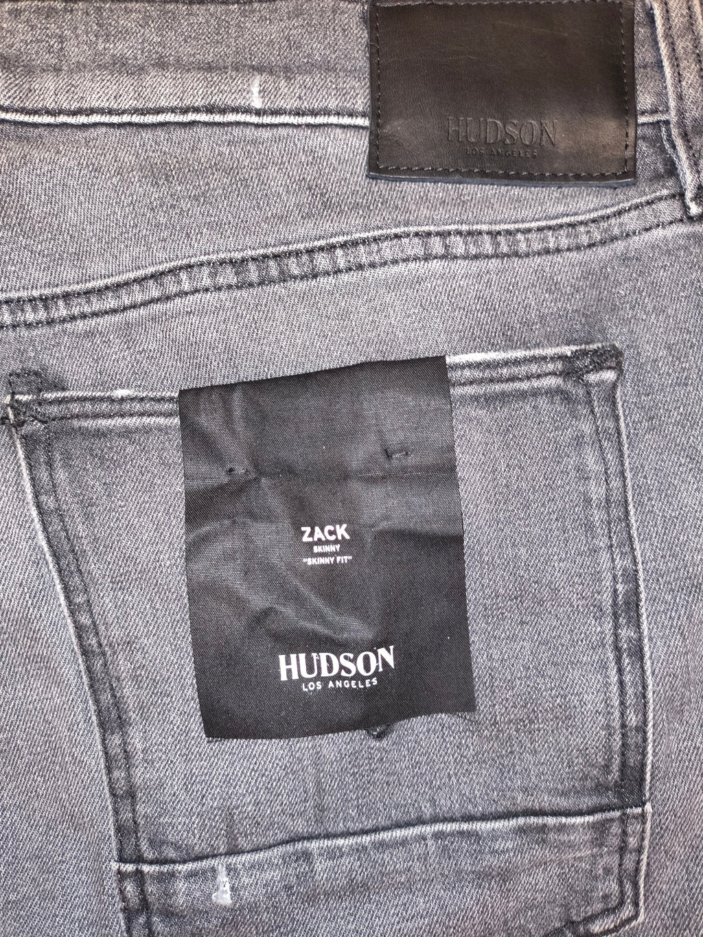 Hudson Jeans Zack Skinny Fit Distressed Biker Grey Jeans - Men's 40 (NWT)