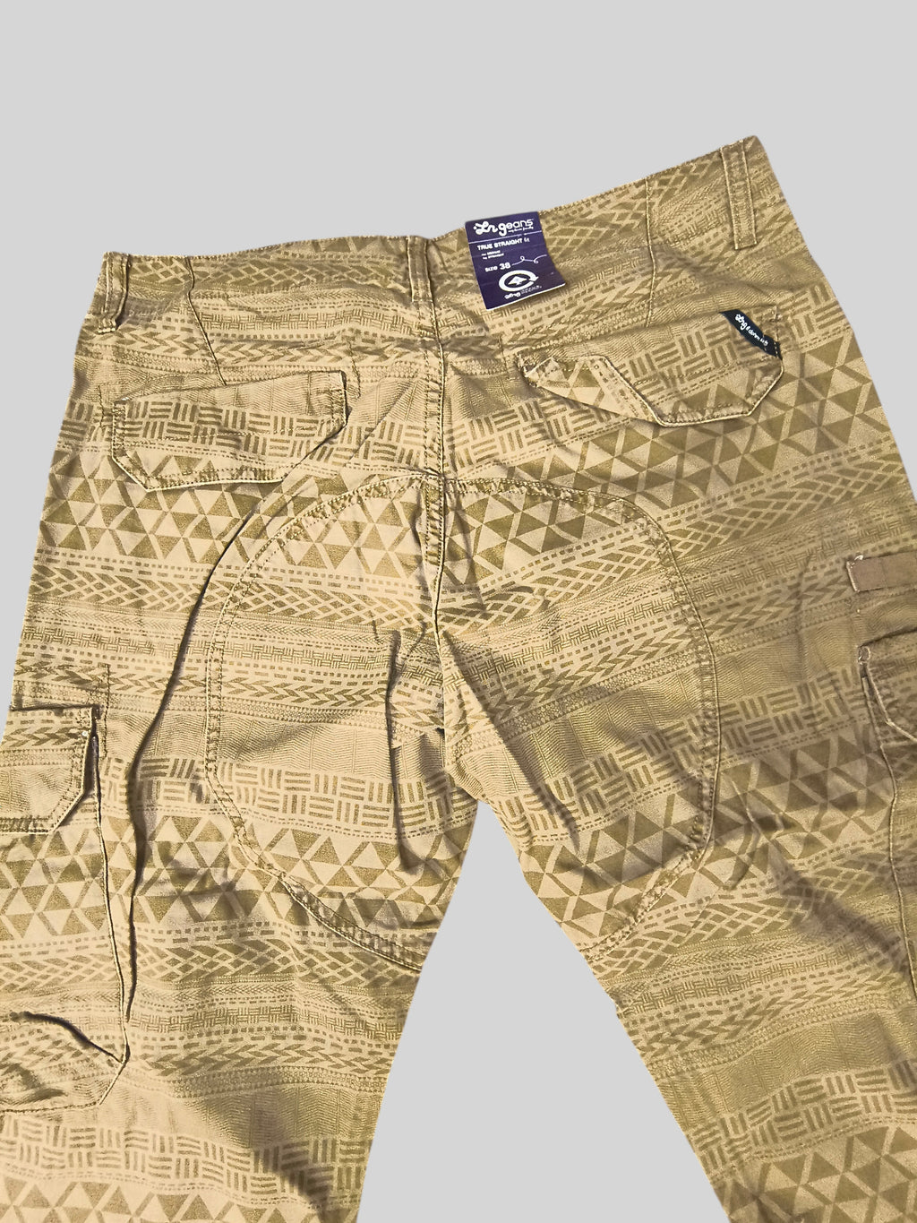 LRG Clothing True Straight Aztec Geometric Cargo Pants - Men's 38 (NWT)