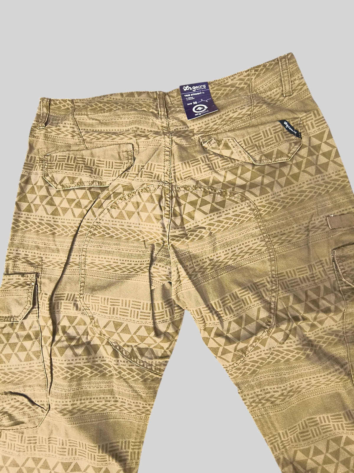 LRG Clothing True Straight Aztec Geometric Cargo Pants - Men's 38 (NWT)