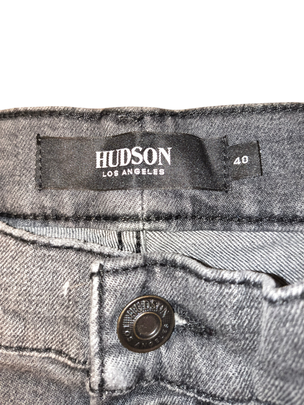 Hudson Jeans Zack Skinny Fit Distressed Biker Grey Jeans - Men's 40 (NWT)