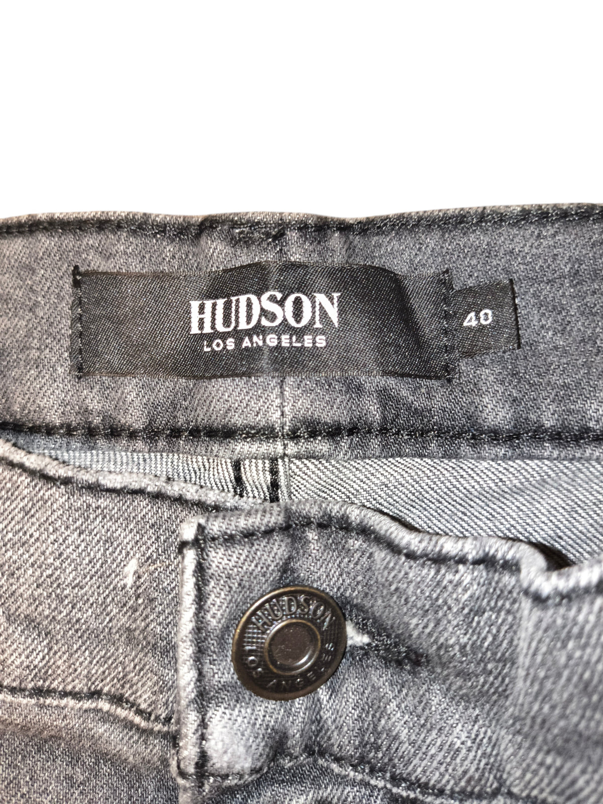 Hudson Jeans Zack Skinny Fit Distressed Biker Grey Jeans - Men's 40 (NWT)